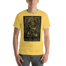 Load image into Gallery viewer, yellow 100% Cotton T-Shirt Shriek design by Calico Jacks
